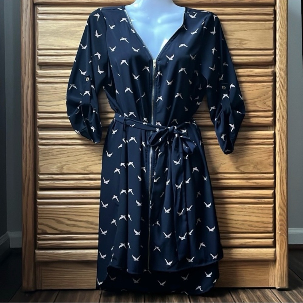 📸 💠 A'GACI • Full Zip Up Midi High-low Dress • Size Small